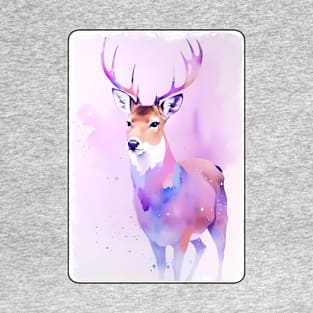 Deer Watercolor Portrait 3 T-Shirt